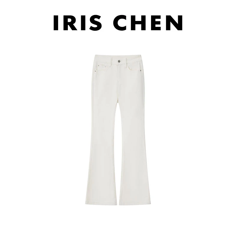 【现货】IRIS CHEN 超模裤 2025秋“弹力棉”微喇时尚中高腰牛仔裤