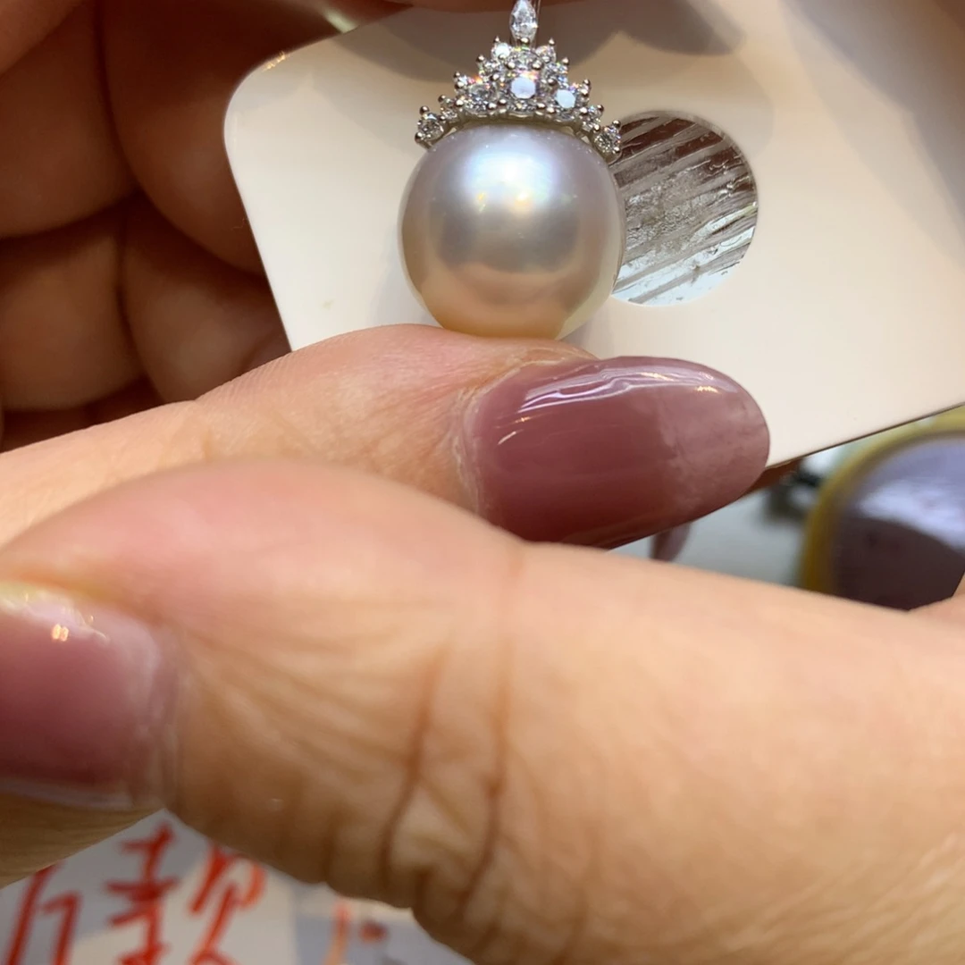 颈饰银S925镶嵌海水珍珠