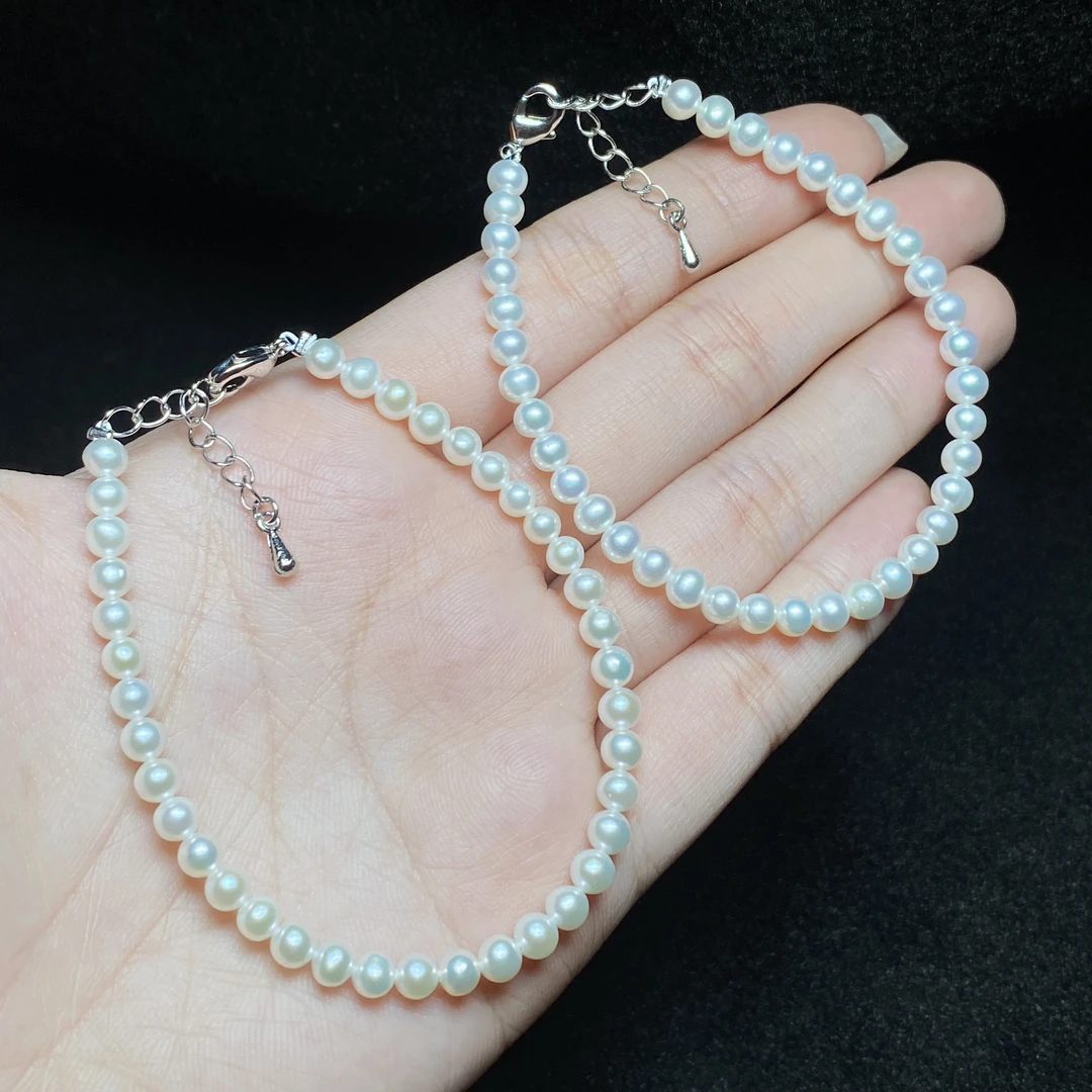 【小北珠宝】淡水珍珠手链尺寸约4mm+【多样性发一件】30-BJ07X218