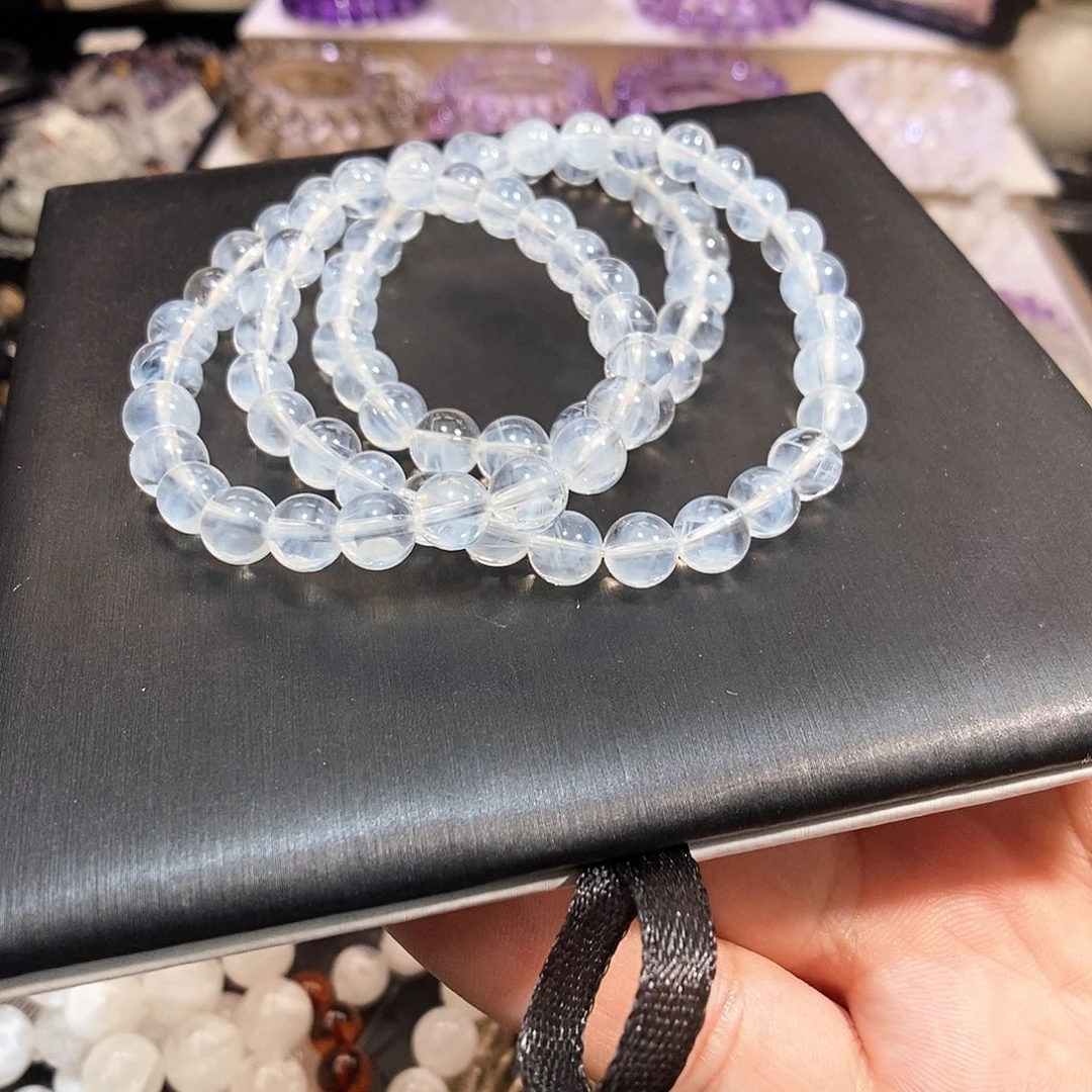 未镶嵌手链水晶蓝针多圈7.5mm