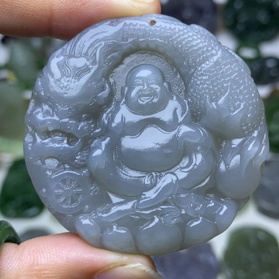 和田玉未镶嵌颈饰包容