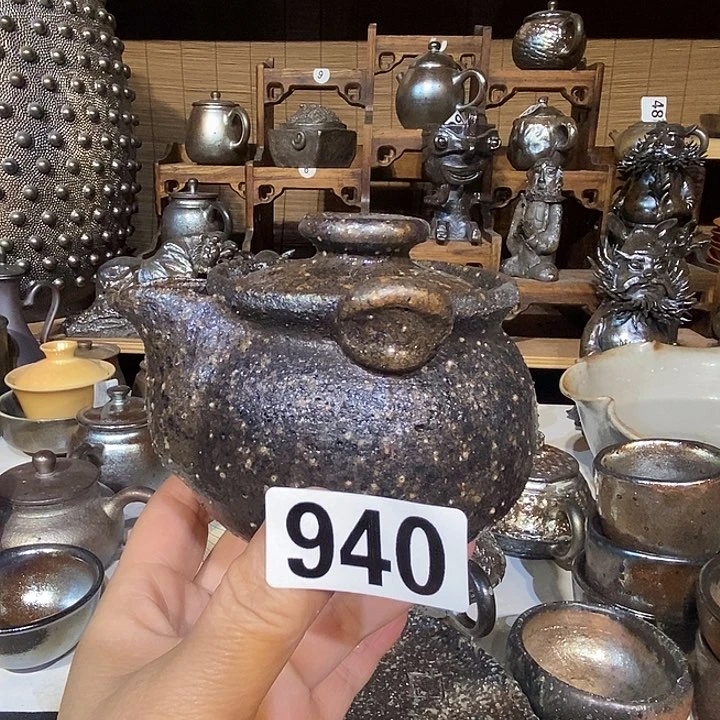 高温柴烧陶泥宝瓶