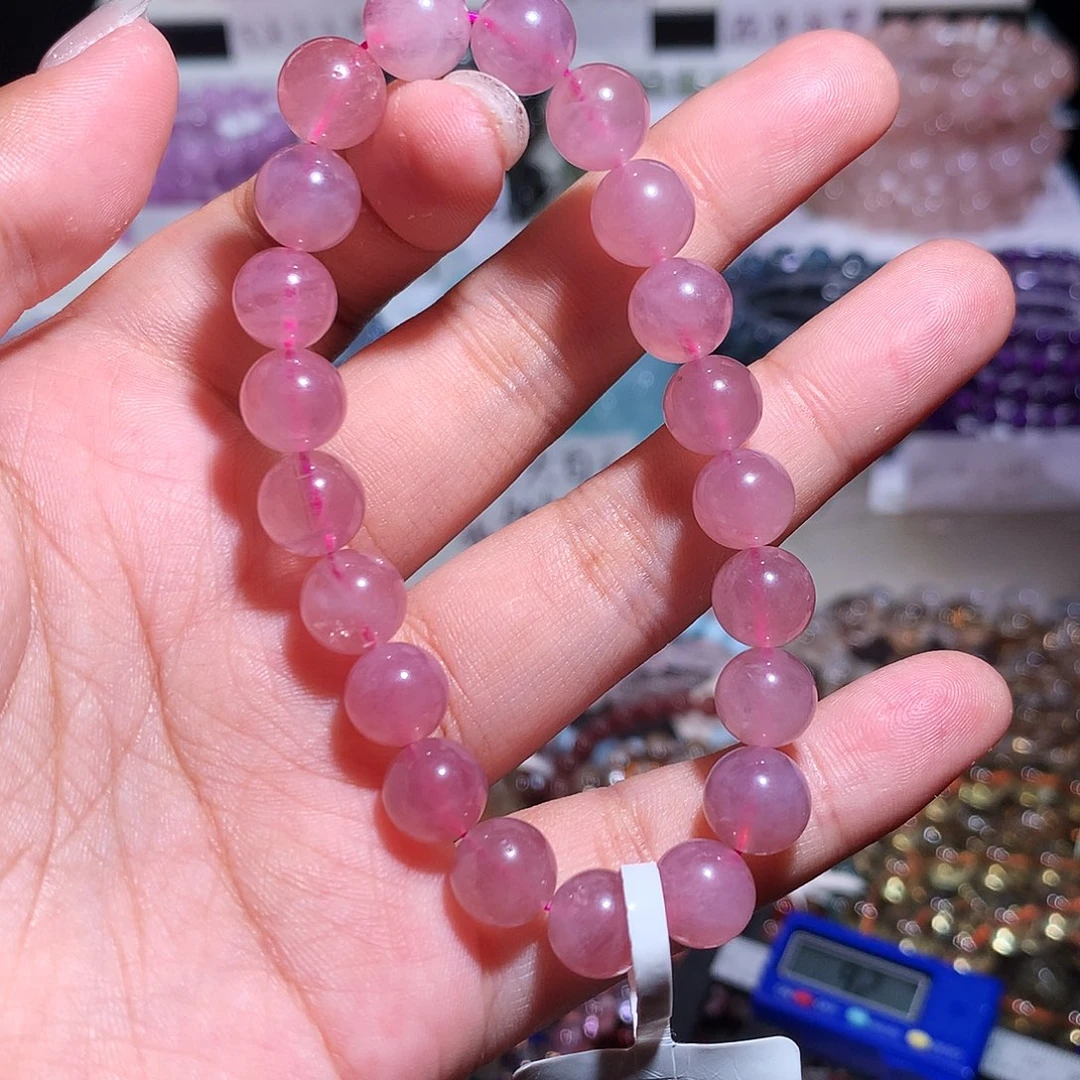 未镶嵌手链水晶六芒星玫瑰紫马粉9
