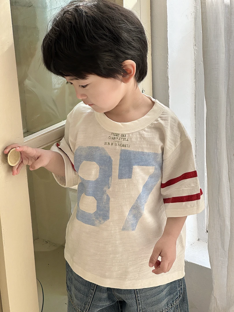 现货2025夏【美式男孩】100%竹节纯棉~水洗柔软亲肤舒适百搭CZ5X03