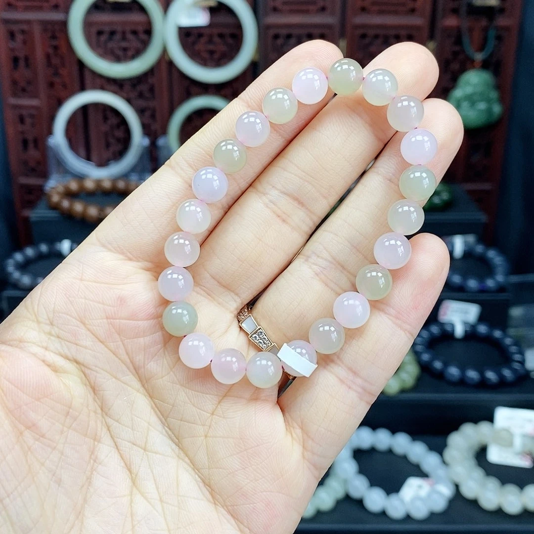 和田玉手串未镶嵌多宝8