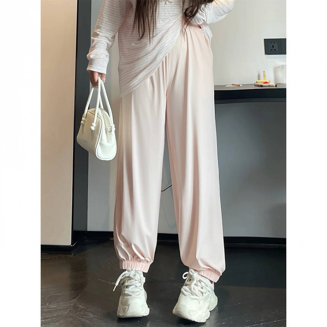 大码女装简约花契200斤胖mm时尚百搭简约UPF50+ 冰感防晒裤!14969