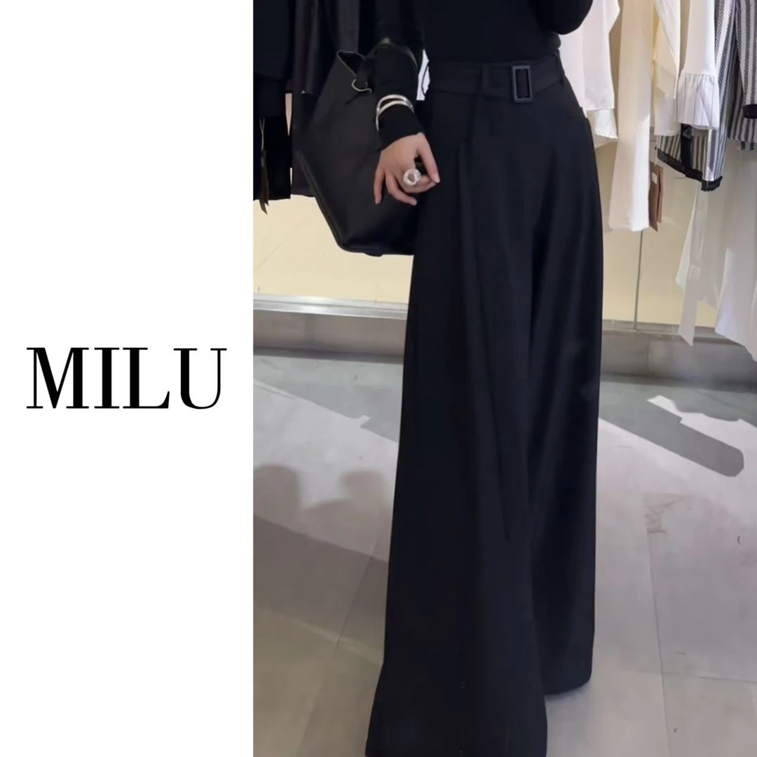 春季新款高腰显瘦百搭阔腿裤女直筒阔腿裤