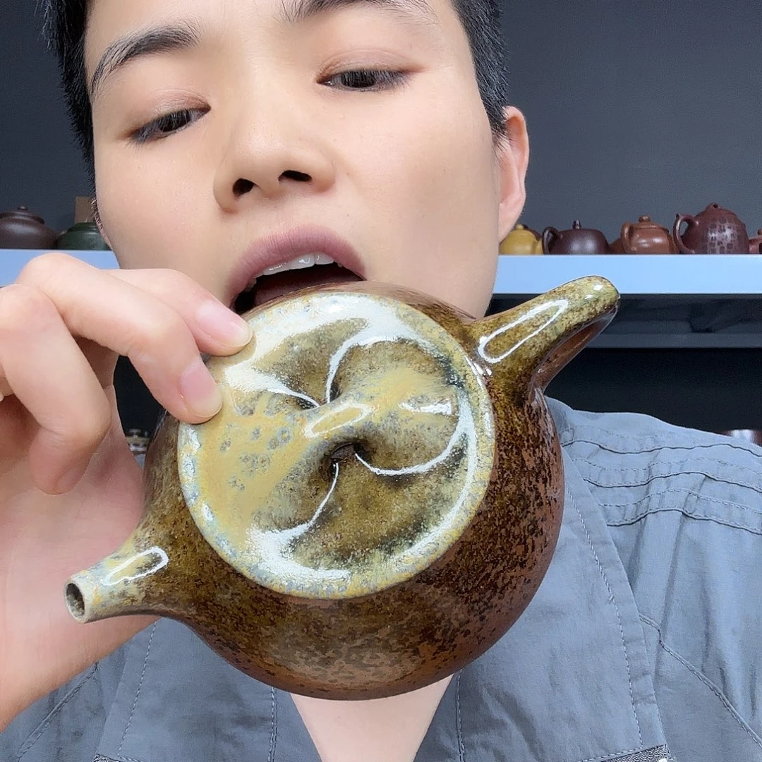 底槽青茶壶民间手艺人全手工制作