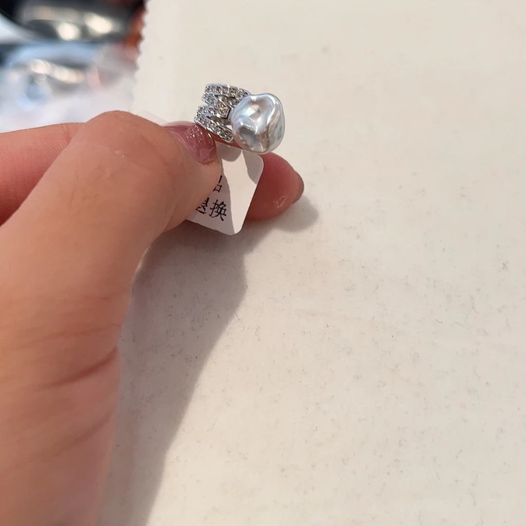 合金淡水珍珠耳饰