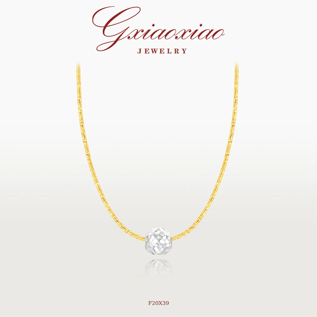 G XIAOXIAO 镀K金 法式时尚轻奢高级简约百搭项链 F20X39