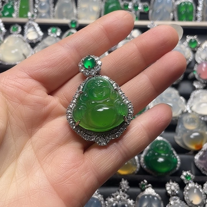 玛瑙/玉髓银S925镶嵌挂件