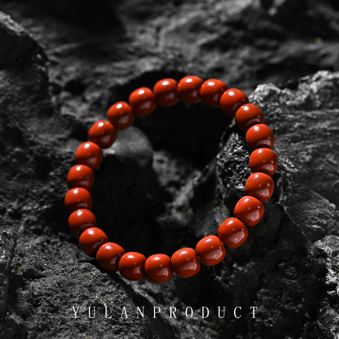 钰澜文玩南红老型手串8mm左右-精工百搭男女同款
