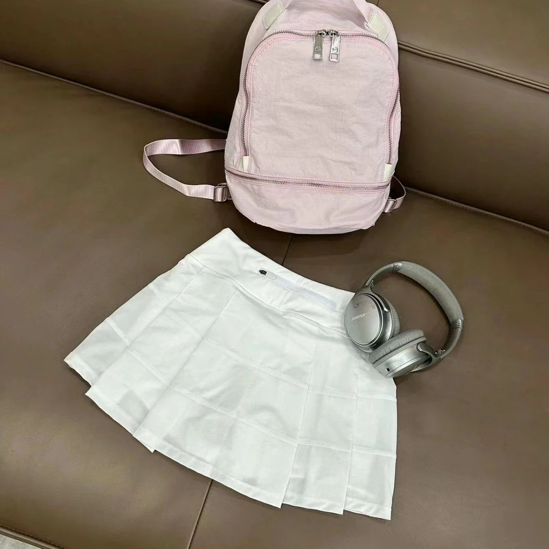 lul短款网球裙子夏季短裙运动瑜伽女PaceRival双层防走光休闲百搭