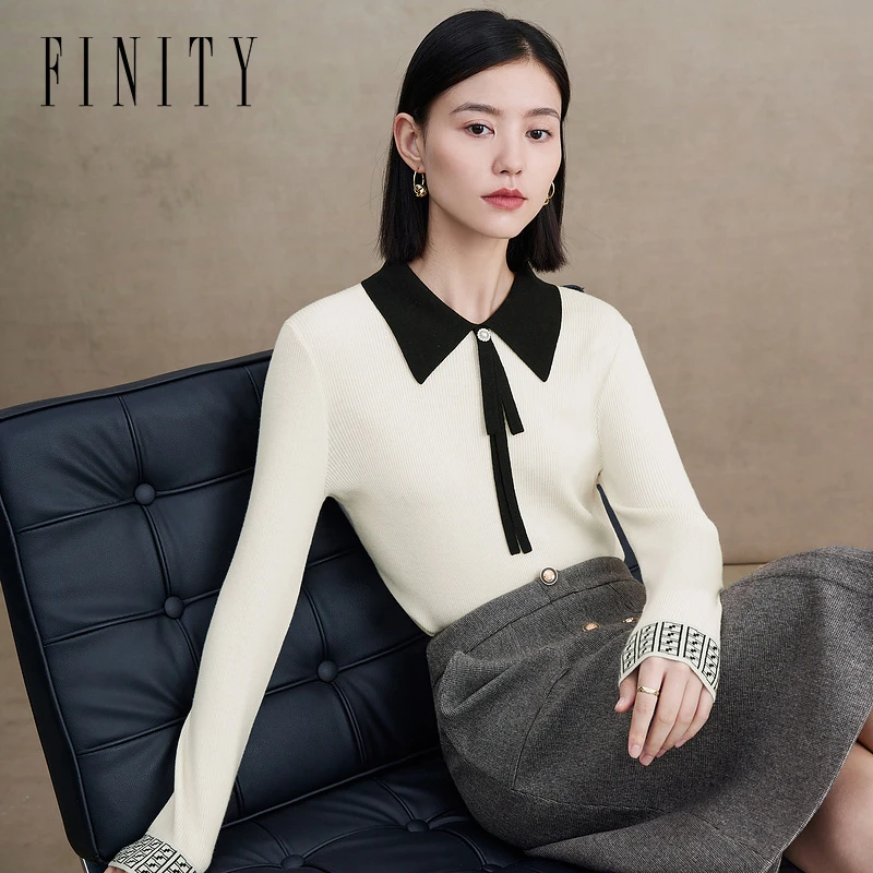 【专属】FINITY 新款针织衫长袖小香风百搭洋气时尚 F21W9C26S5