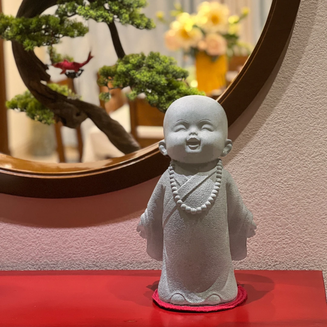 小自在沙弥庭院装饰摆件室内空间造景小和尚