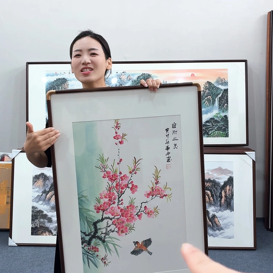 国画手绘作品90-60尺寸