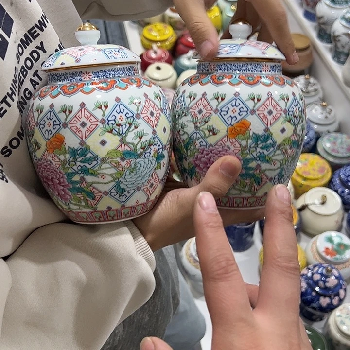 茶叶罐陶瓷家用储物罐瑕疵福利品介意勿拍