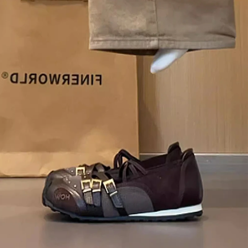 复古小众玛丽珍鞋女2025秋季新款平底休闲运动鞋百搭芭蕾浅口单鞋