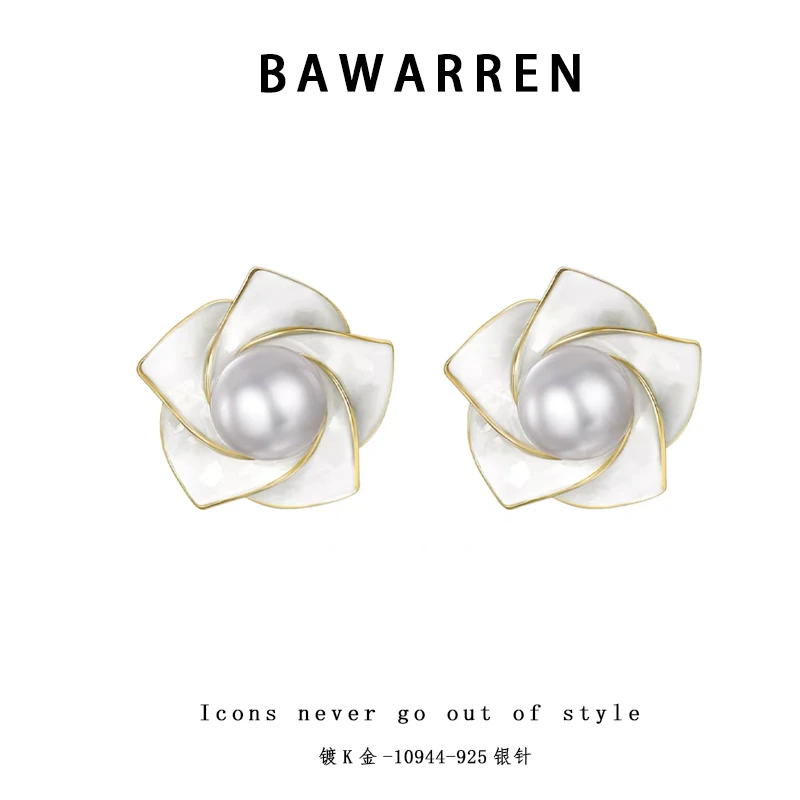 Bawarren 美 10944-【浪漫花园】精致耳钉简约欧美