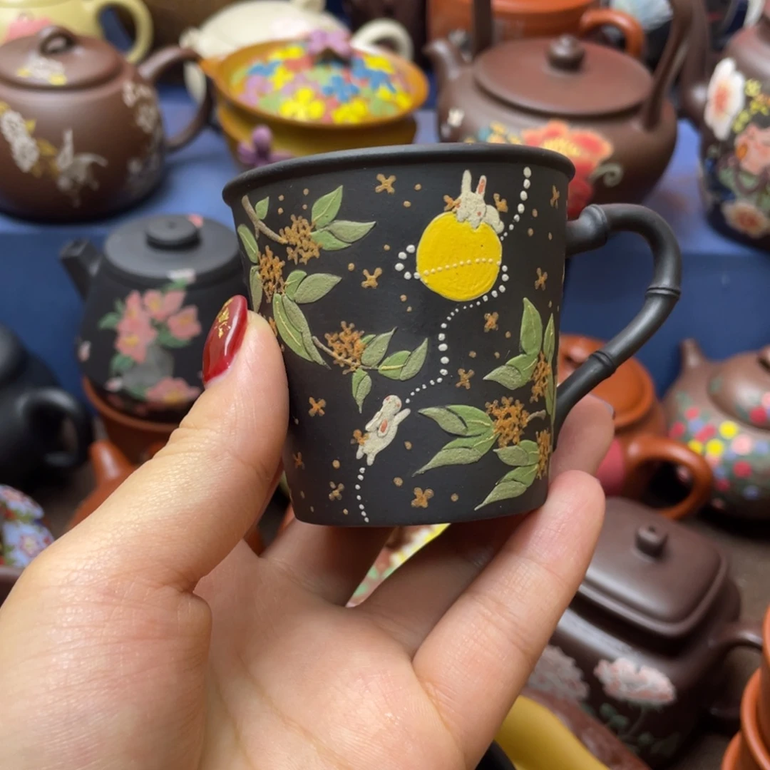 茶杯红泥紫砂主人杯100cc