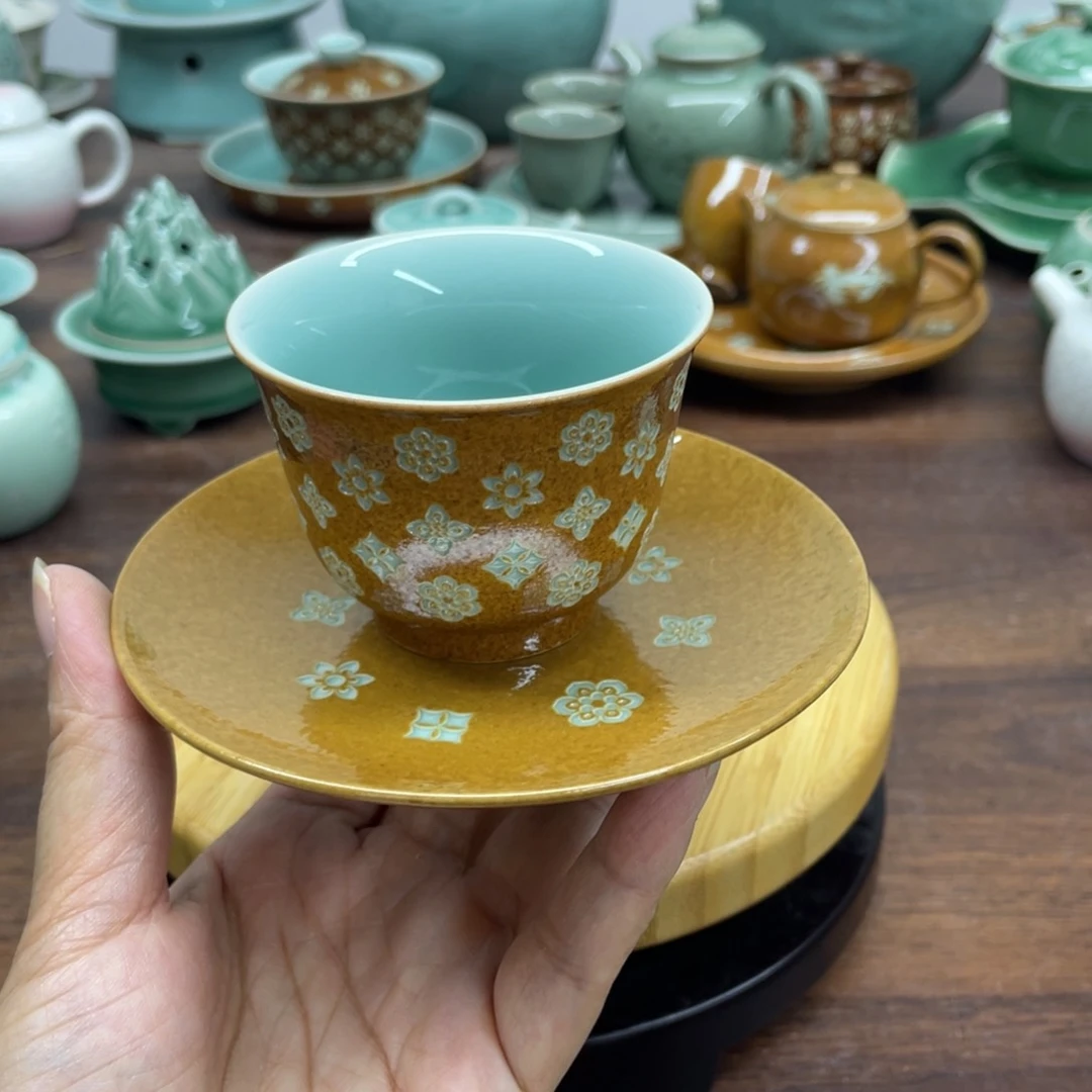 特价福利青瓷一杯一垫