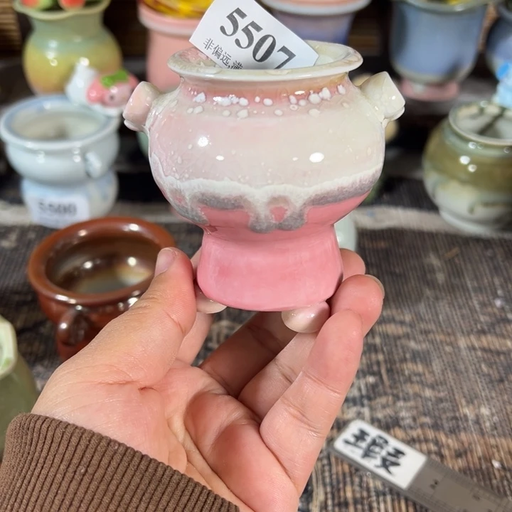 口4高7 手工花盆满30包邮