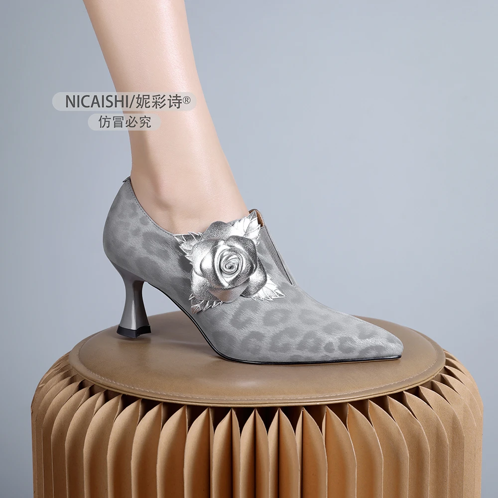2025年新款法式淑女风优雅气质名媛不累脚罐罐鞋百搭单鞋粗跟1039
