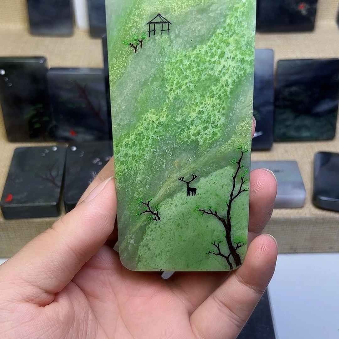 山***界和田玉未镶嵌珠宝半成品