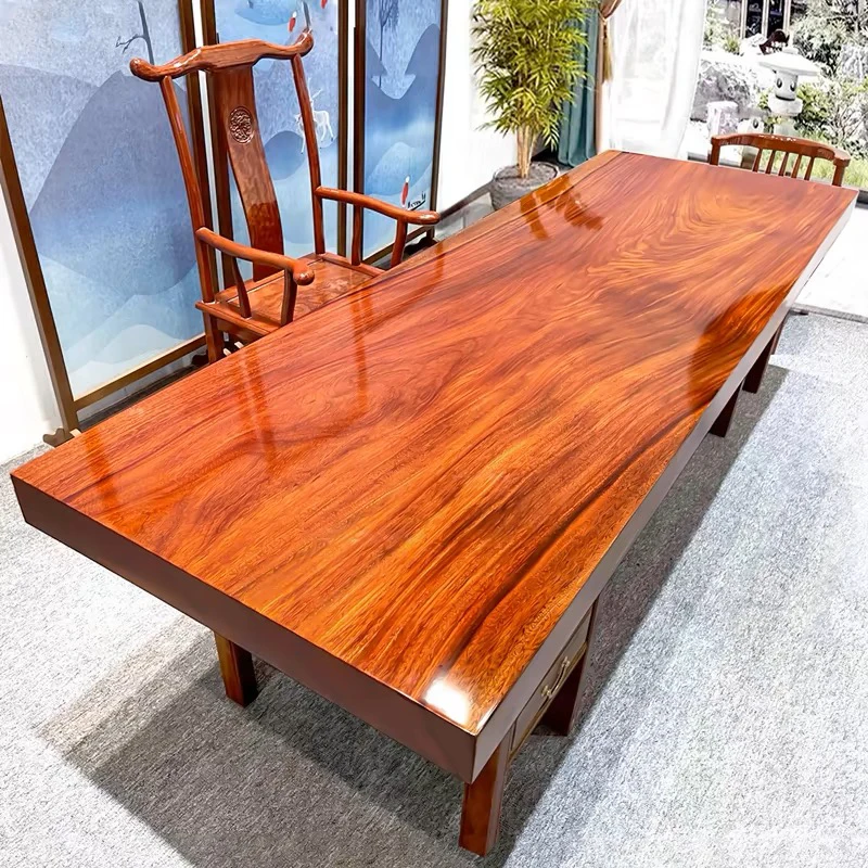 专拍链接实木大板茶桌原木整板办公桌茶台书桌会议桌家具