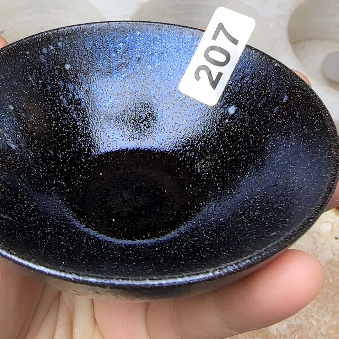 茶盏琢泥窑柴烧开窑