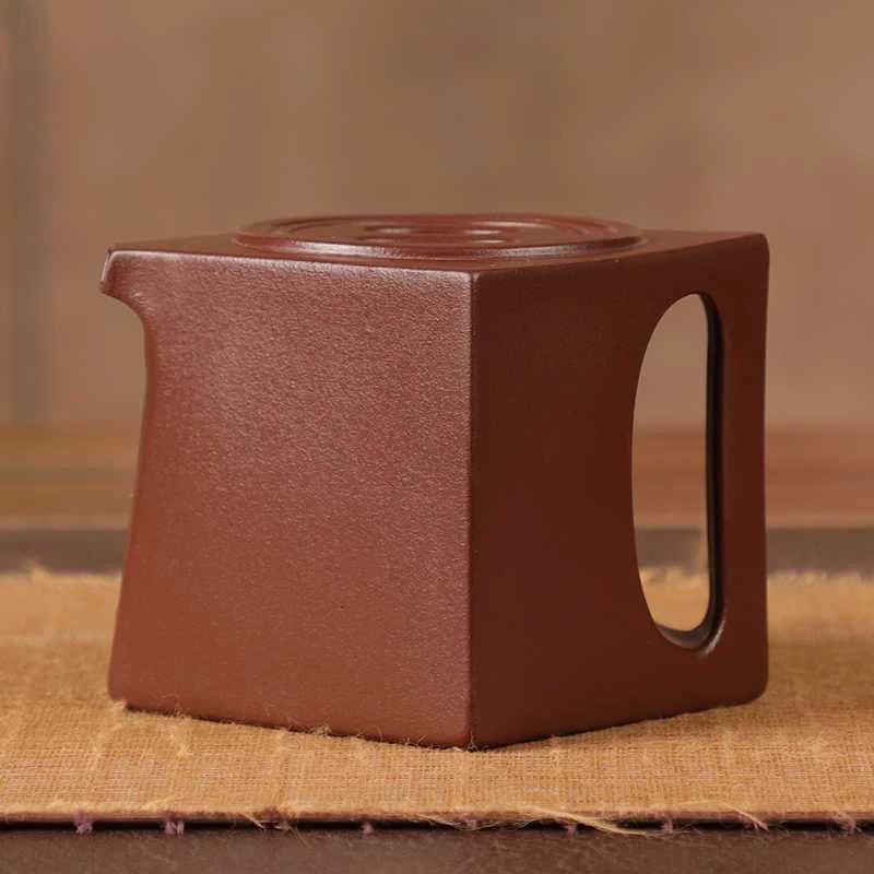 名家紫砂阳羡四方壶原矿老紫泥手工紫砂家用茶壶DY38