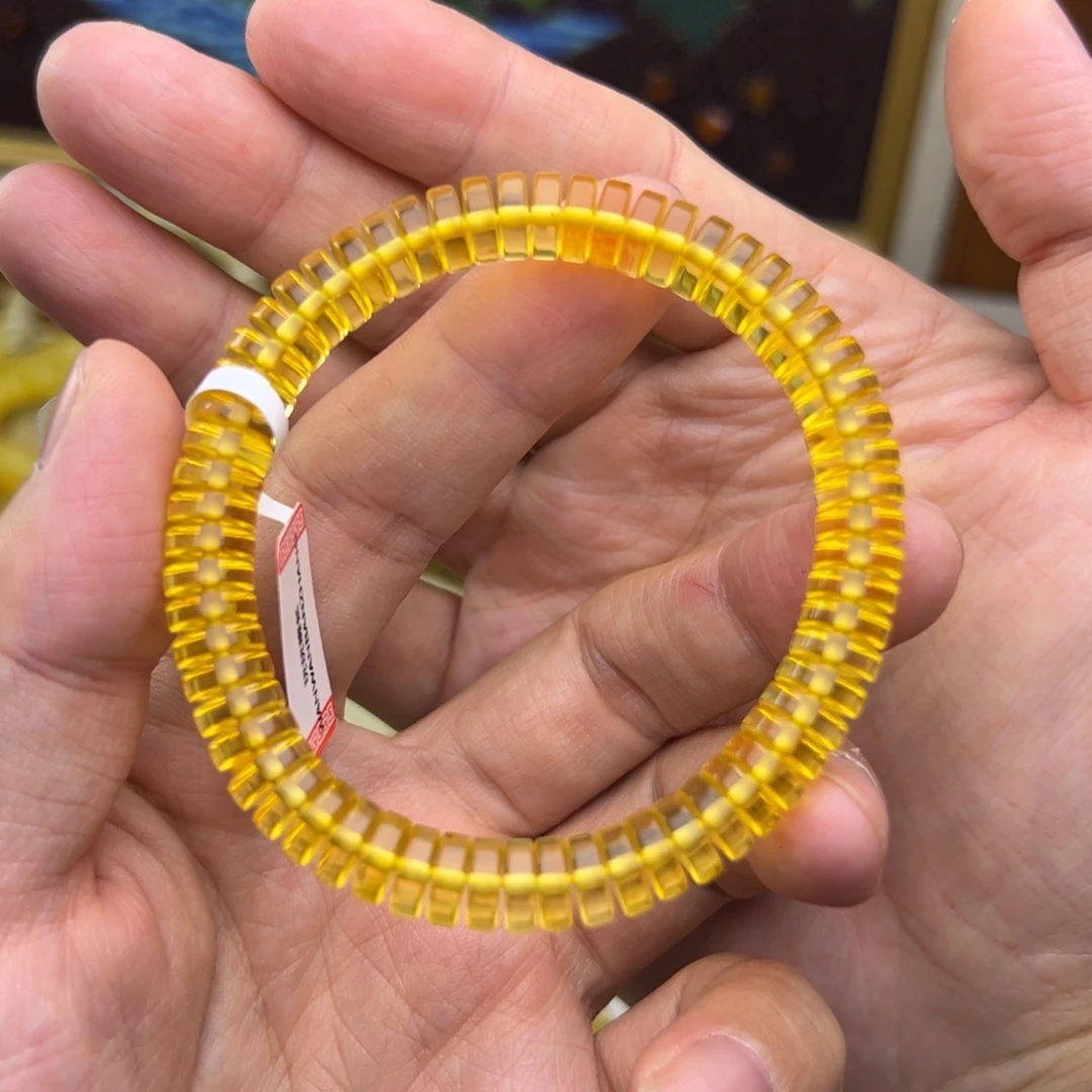 琥珀未镶嵌裸石8mm净水金珀药片029