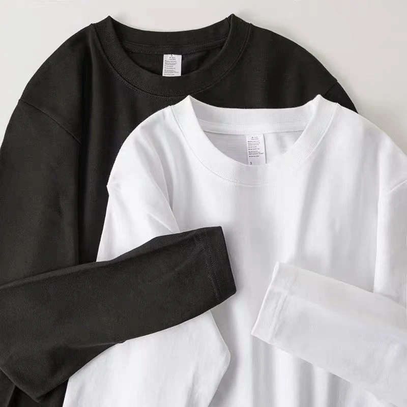 四季打底长袖白色休闲百搭宽松纯色圆领显瘦夏季春夏学生韩版超赞
