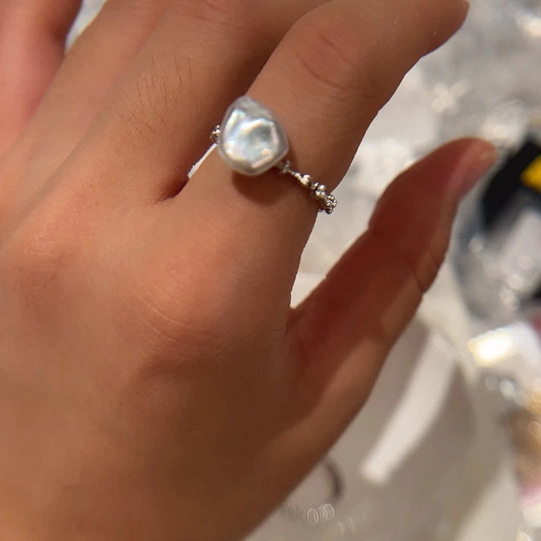 合金淡水珍珠耳饰