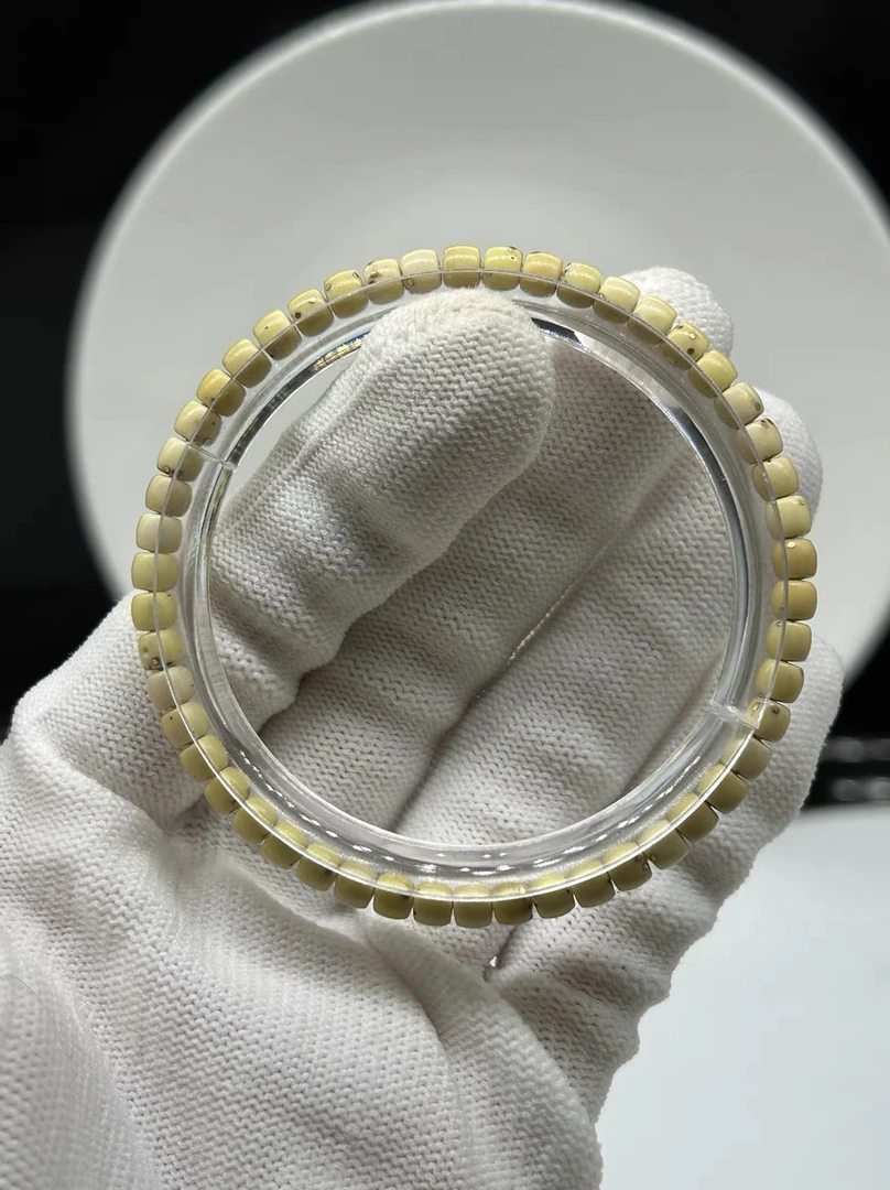 无星玩家收藏级海南毛感料原生态奶黄4X5桶珠满金金24K