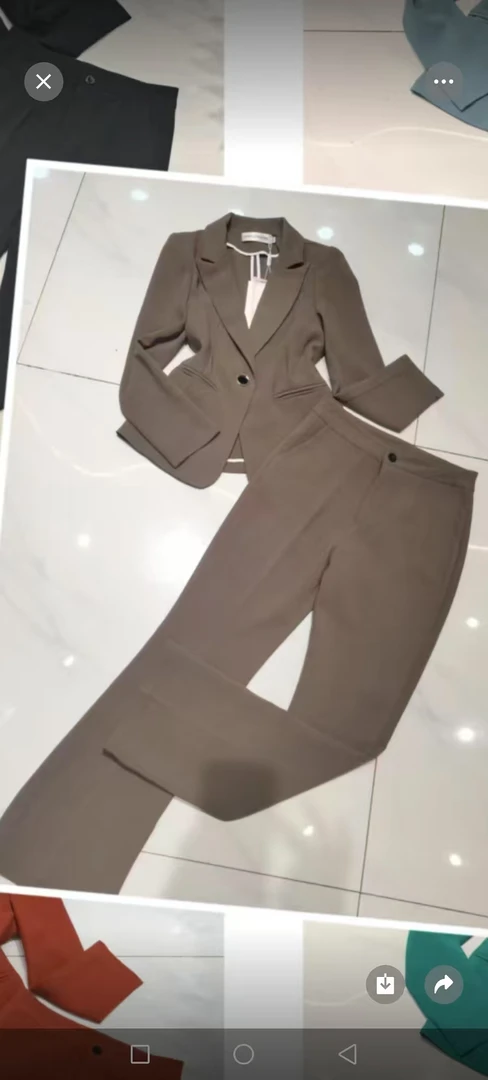 时尚西装套装女春秋气质西服外套长裤职业穿搭