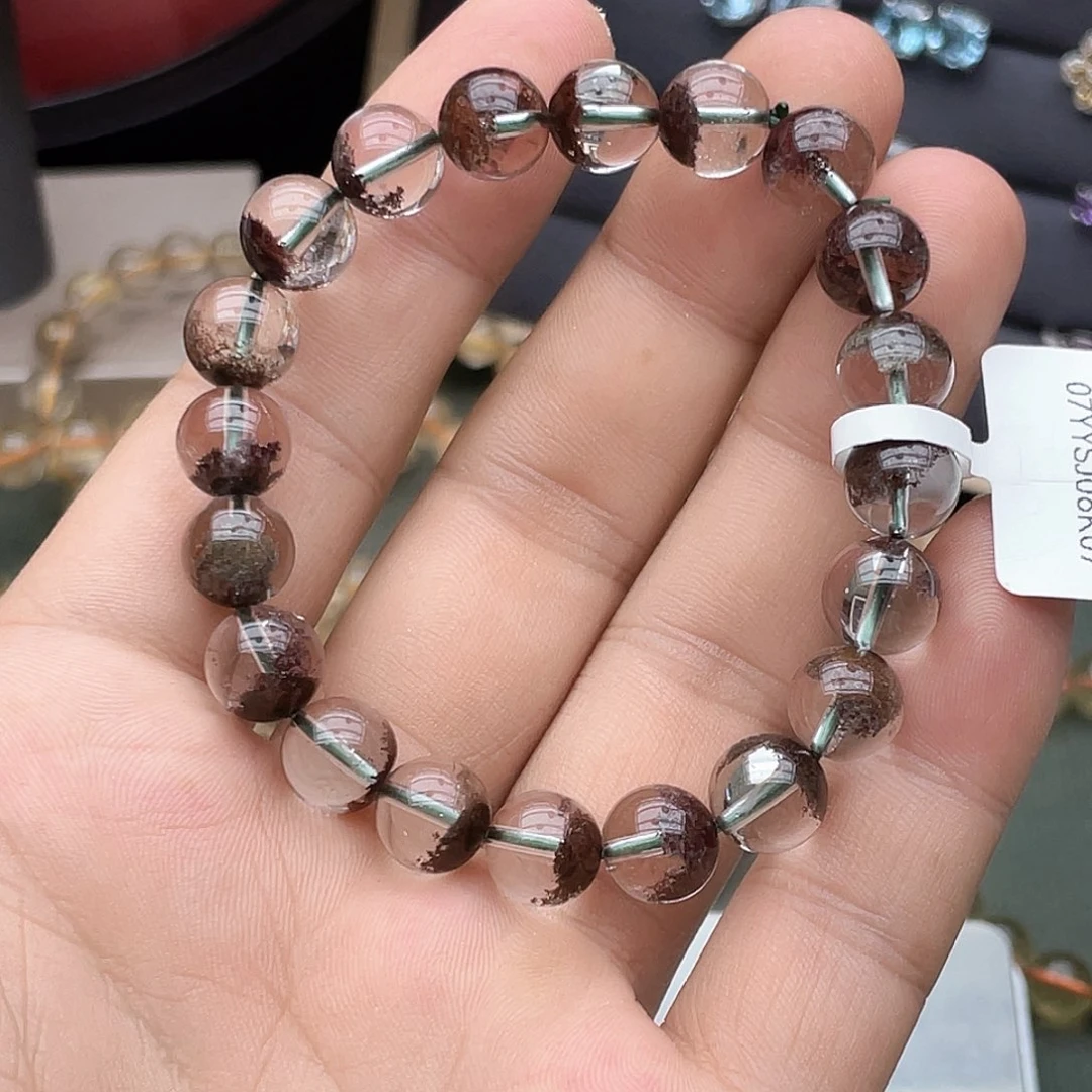 未镶嵌手链烟晶卡9+红幽灵