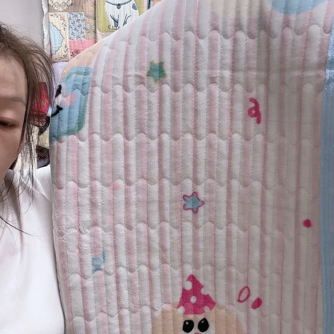 棉宝宝绒床盖汉堡大眼镜200/239