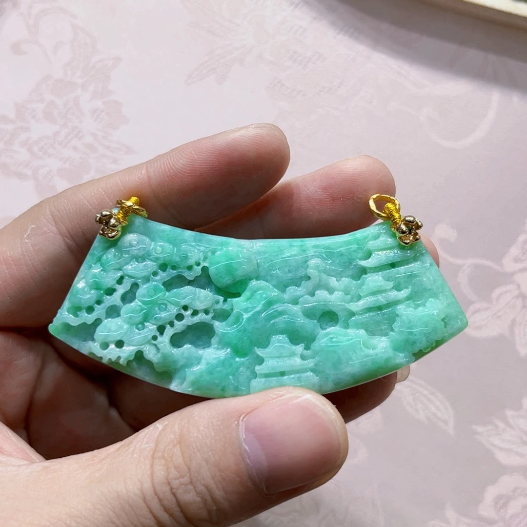 吊坠(赠链)合金翡翠代编织
