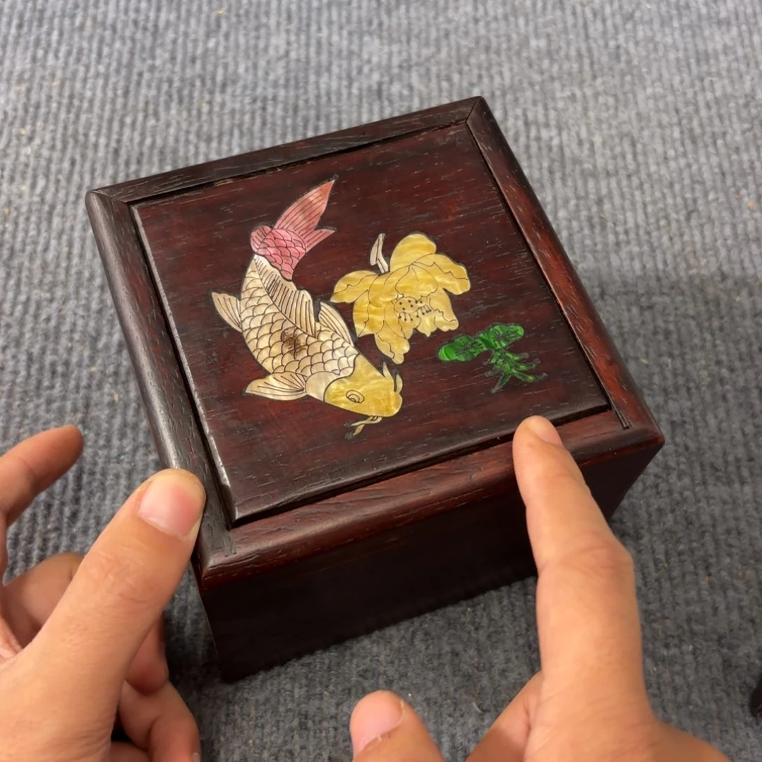 木紫檀独板方盒斯收纳盒