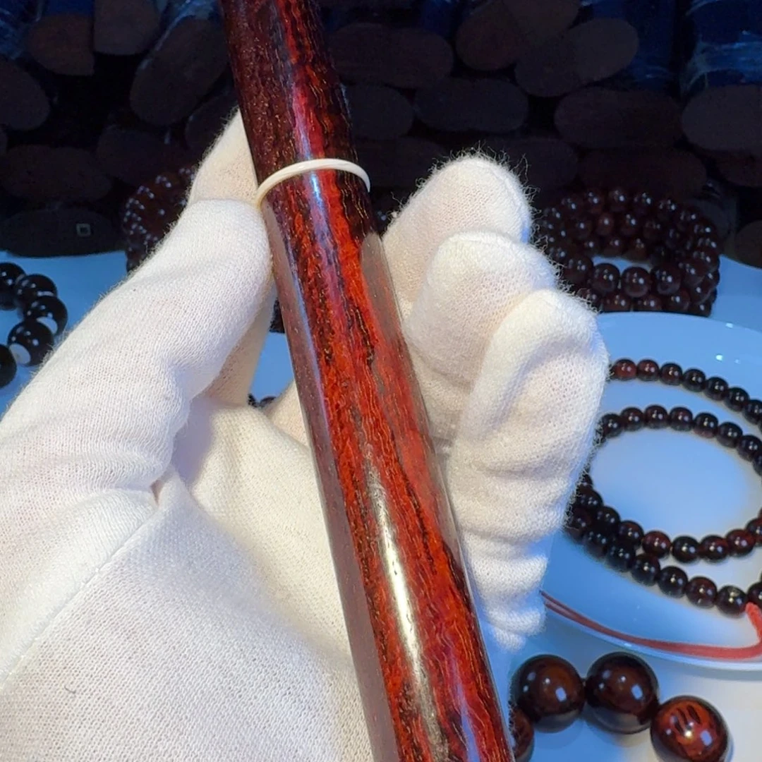 蓝*哥印度小叶紫檀三味线古琴料香筒