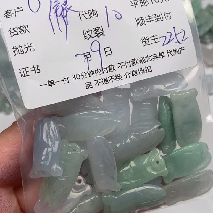 翡翠未镶嵌颈饰银*林天然翡翠