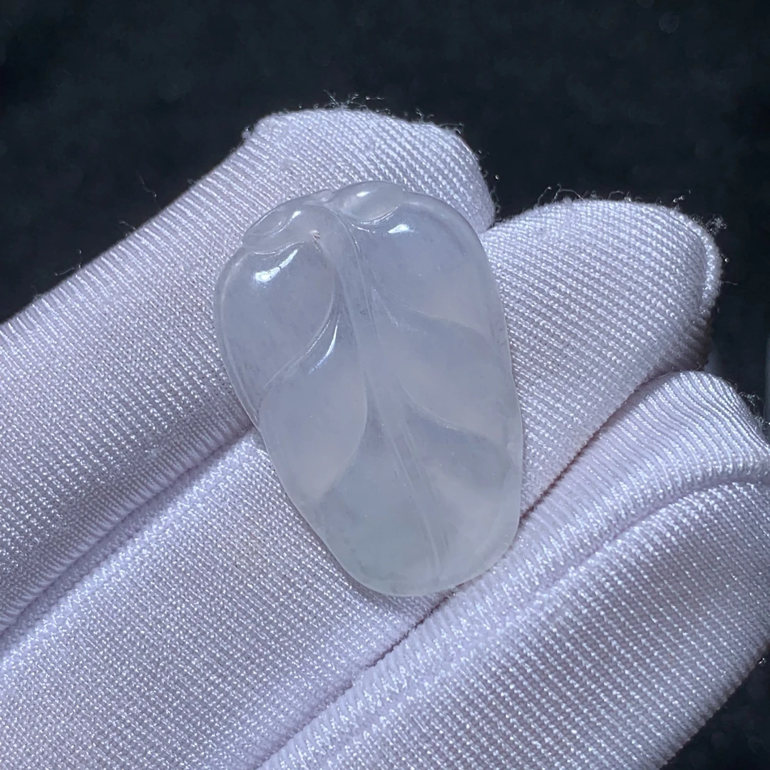 ZY-0616-7-24  天然缅甸翡翠A货  叶子吊坠