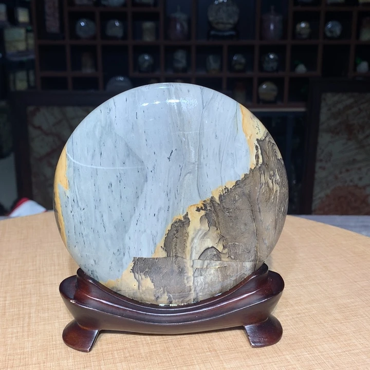 广西国画石摆件，观赏收藏