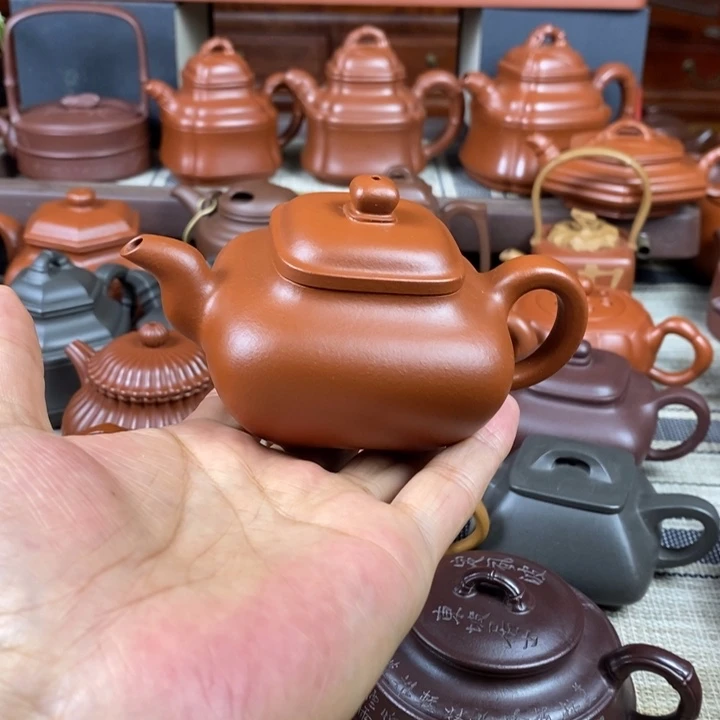 茶壶紫砂四方传炉160-220cc原矿赵庄朱泥特价