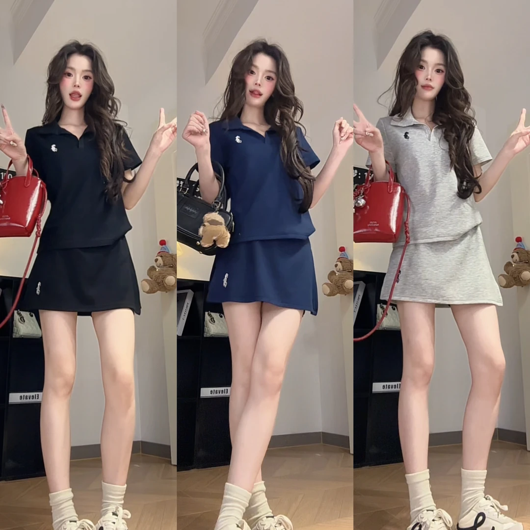 休闲运动套装休闲百搭女款商务运动裙春夏显瘦气质