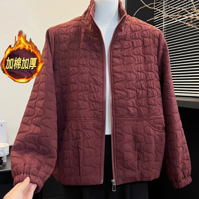 妈妈秋装外套2025秋季新款中老年人女装宽松夹克上衣秋冬轻薄夹棉