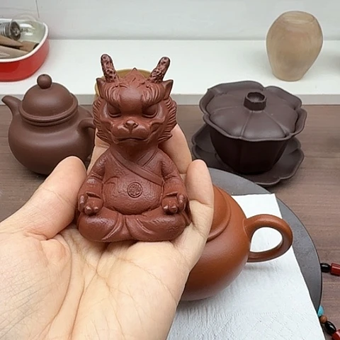 老***-朱泥茶案小龙人茶宠