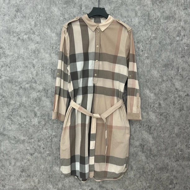 95新 BURBERRY/博柏利 Burberry格纹连衣裙【专属】UK6