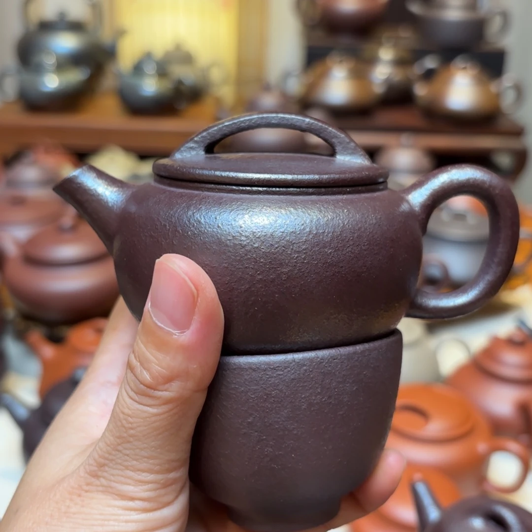 K***哥紫砂壶纯料石红24目手工料孤品福利
